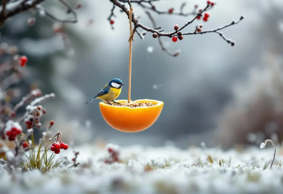 Cet agrume que vous jetez chaque matin peut devenir un refuge précieux pour les oiseaux du jardin cet hiver