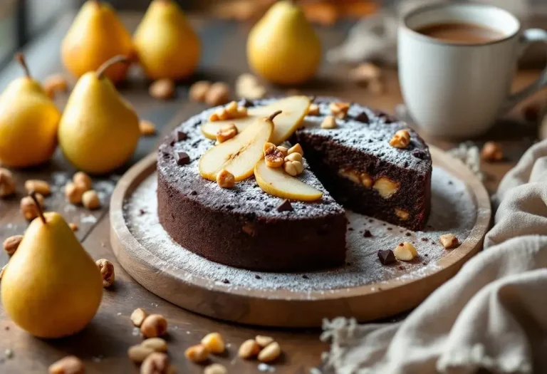 Gâteau ultra moelleux aux poires, chocolat et noisettes : le goûter simple et irrésistible de l’automne