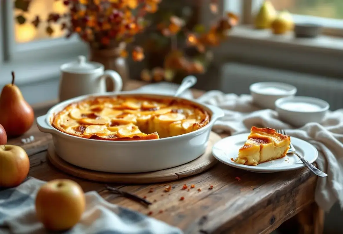 Un clafoutis tout tendre aux pommes, poires et vanille : la recette ultra moelleuse qui fait de l’automne un moment de douceur absolue